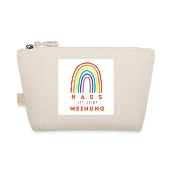 Regenbogen Hass ist keine Meinung BW - Bio-Täschchen - Natur - Vorne