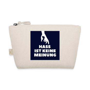 Hass ist keine Meinung Silhouette BS - Bio-Täschchen - Natur - Vorne