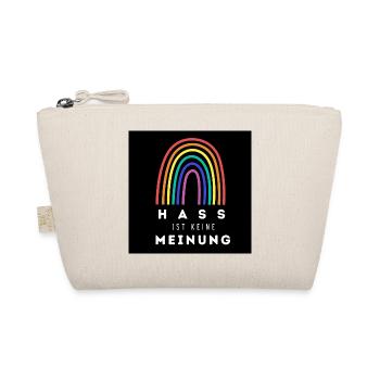 Regenbogen Hass ist keine Meinung BS 2 - Bio-Täschchen - Natur - Vorne