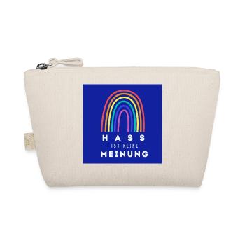 Regenbogen Hass ist keine Meinung - Bio-Täschchen - Natur - Vorne