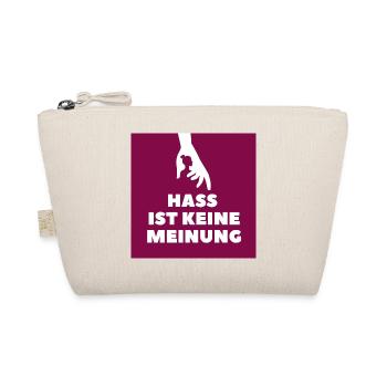 Hass ist keine Meinung Silhouette BDR - Bio-Täschchen - Natur - Vorne