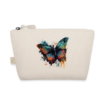 Irisierender Schmetterling - Bio-Täschchen - Natur - Vorne