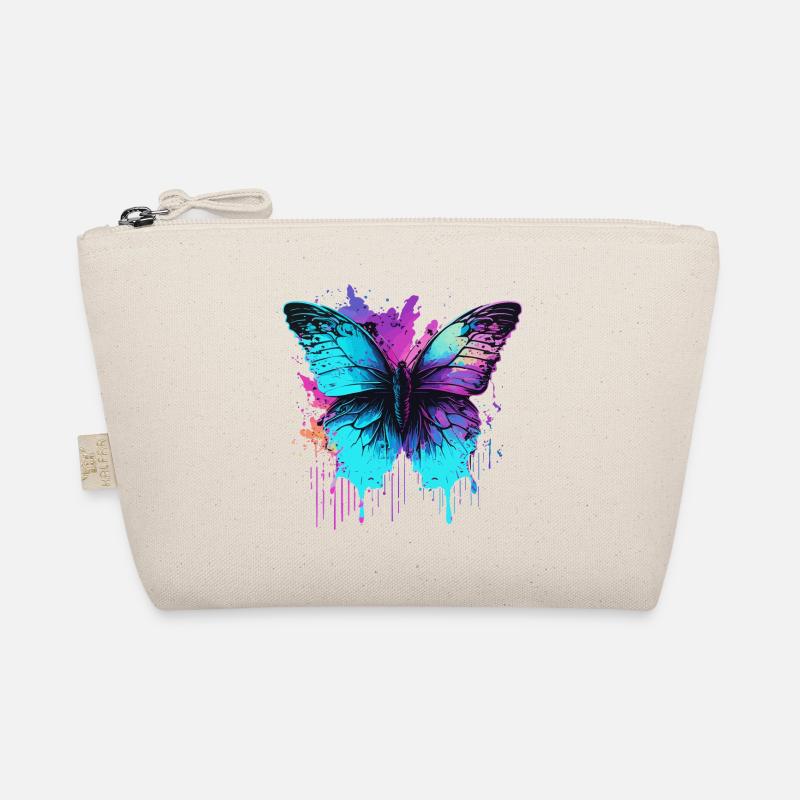 Glowing in Blue Butterfly Organic Pouch