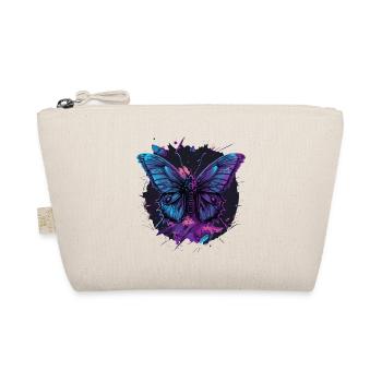 Papillon violet Vaporwave - Trousse biologique - nature - Devant