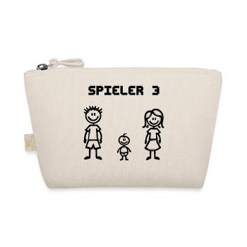 Familienglück Baby Schwangerschaft Schwanger - Bio-Täschchen - Natur - Vorne