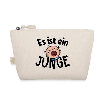 Schwanger Familienglück Statement Babybauch - Bio-Täschchen - Natur - Vorne
