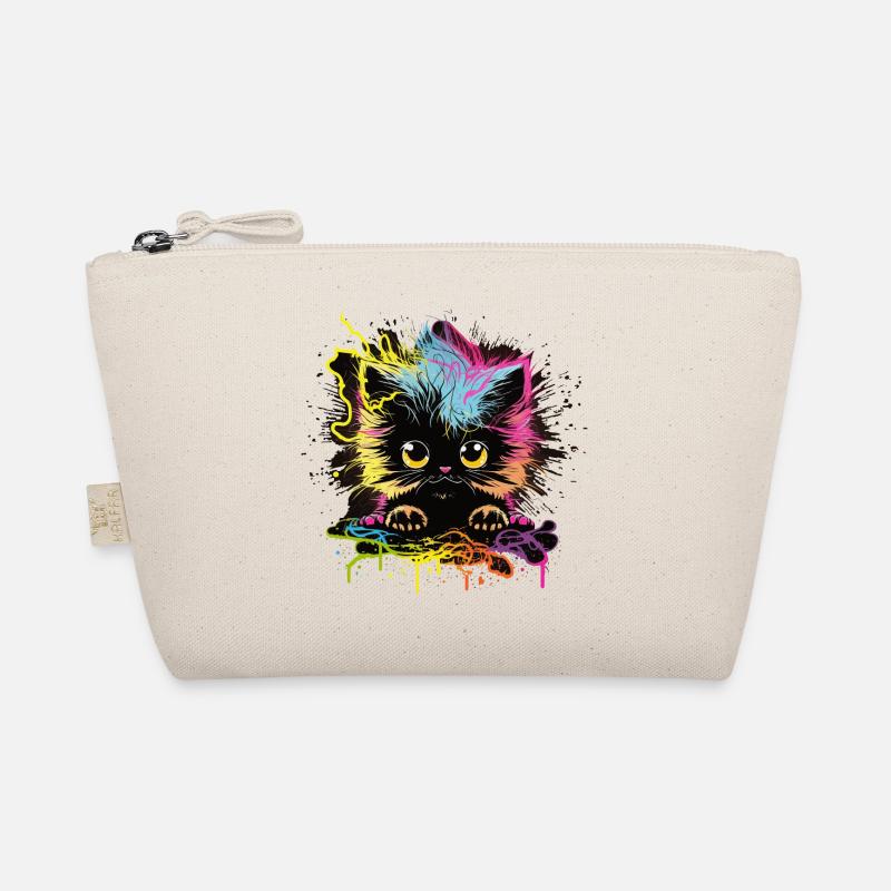 Bunte Katze Bio-Täschchen