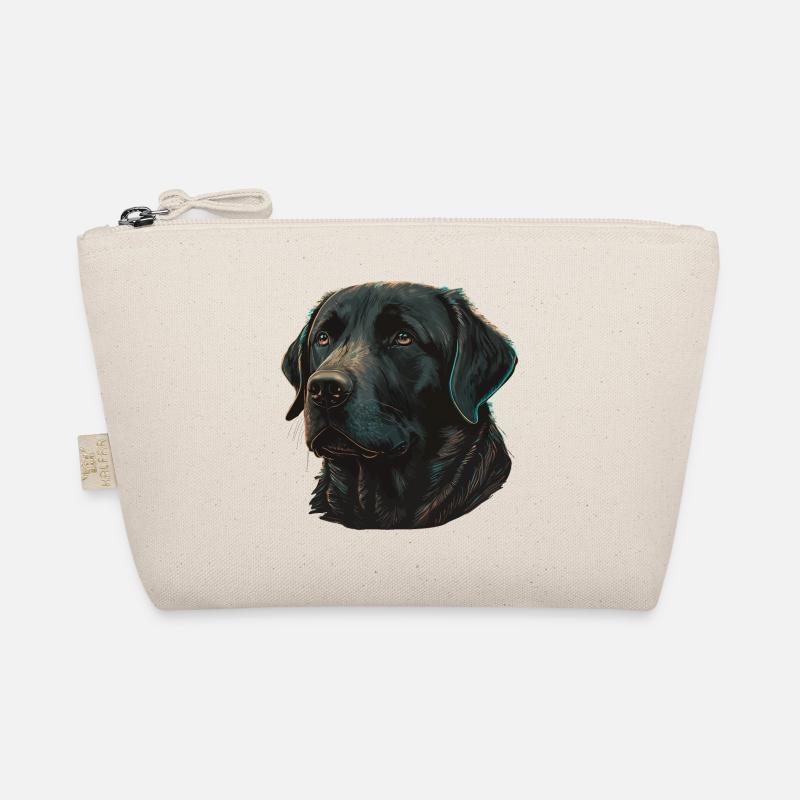 Niedlicher fester schwarzer Labrador Retriever - Bio-Täschchen - Natur