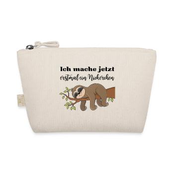 Ich mache jetzt erstmal ein Nickerchen - Bio-Täschchen - Natur - Vorne