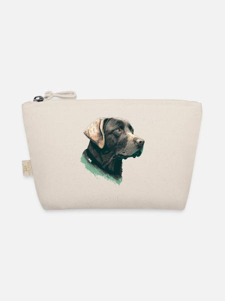 Schöne Seitenansicht Illustration Labrador Retriever - Bio-Täschchen - Natur - Vorne