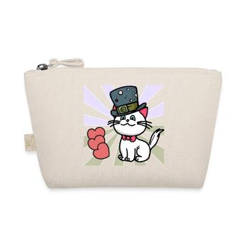 Cat Hearts Children Birthday Gift Baby - Organic Pouch - nature - Front