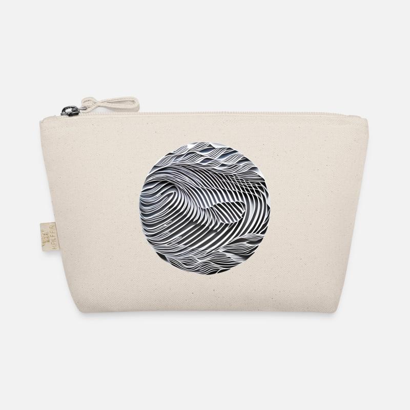 Ondes abstraites noir et blanc - Trousse biologique - nature