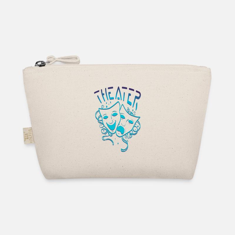 Theater - lineart Linework Theater Masken - Bio-Täschchen - Natur