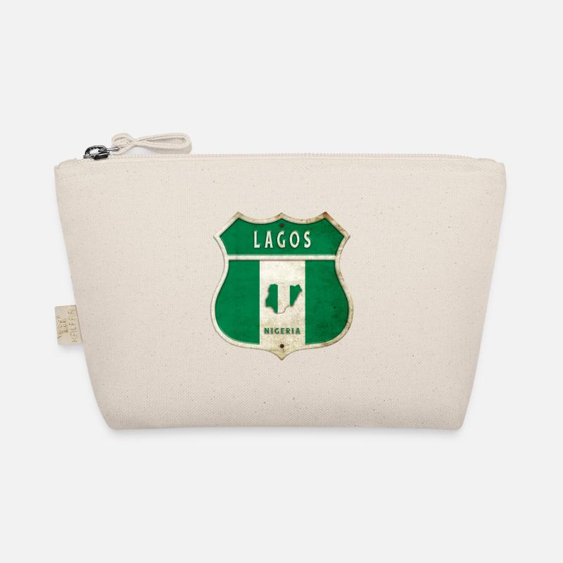 Lagos Nigeria Wappen Flaggen Design - Bio-Täschchen - Natur