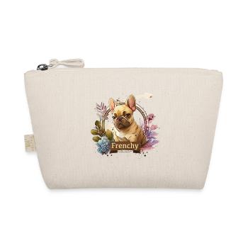 French Bulldog in Flower Frame - Organic Pouch - nature - Front