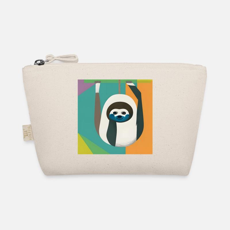 Faultier in abstrakter Kunst Bio-Täschchen