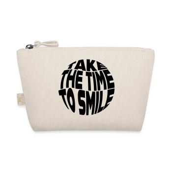 Take the Time to smile - Organic Pouch - nature - Front