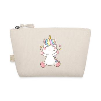 Fröhliches Einhorn - Bio-Täschchen - Natur - Vorne