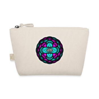 3D Mandala Neon Eye - Organic Pouch - nature - Front