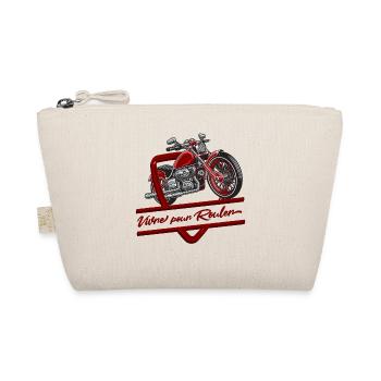 Live to Ride Vintage Motorcycle - Organic Pouch - nature - Front