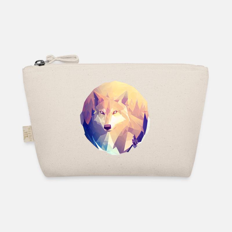 Wolf Polygon Organic Pouch