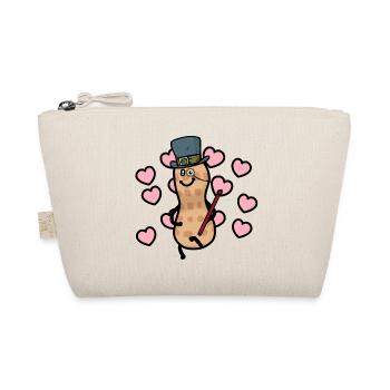 Peanut Valentin in Love Romance Love Hearts - Organic Pouch - nature - Front