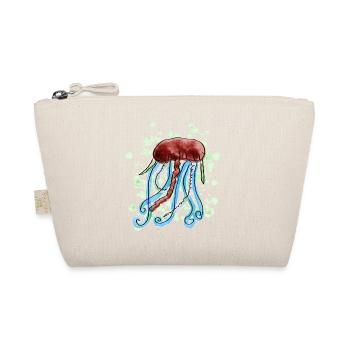 Watercolor Jellyfish Art Print - Organic Pouch - nature - Front