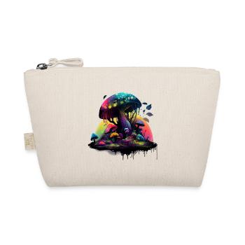 Trippy Magic Mushroom Artwork mit Wasserfarben - Bio-Täschchen - Natur - Vorne