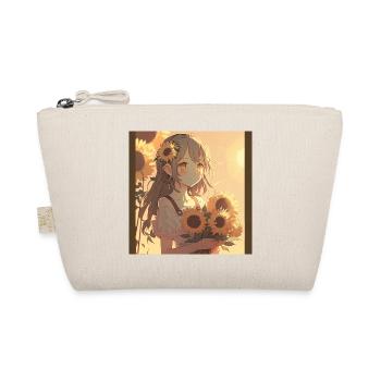 Anime Girl Anime Girl Waifu Otaku Sunflowers - Organic Pouch - nature - Front