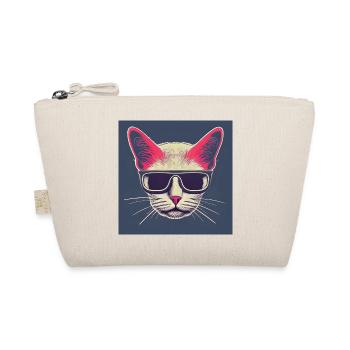 Cool cat with sunglasses - Organic Pouch - nature - Front
