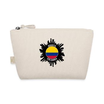 Bogota Skyline Colombia Flag Travel Souvenir - Organic Pouch - nature - Front