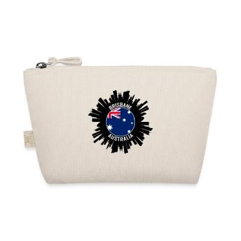 Brisbane Skyline Australia Flag Travel Souvenir - Organic Pouch - nature - Front