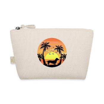 Dackelbesitzer Beach Sunset Palmen - Bio-Täschchen - Natur - Vorne