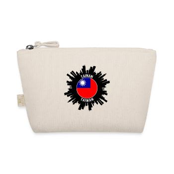 Tainan Skyline Taiwan Flag Travel Souvenir - Organic Pouch - nature - Front
