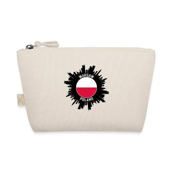 Warschau Skyline Polen Flagge Reise Souvenir - Bio-Täschchen - Natur - Vorne