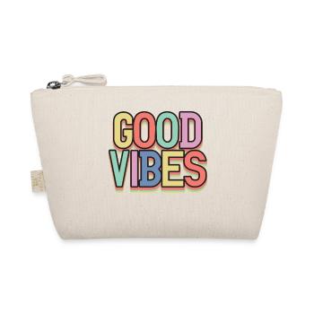 Gute Vibes Pastell Retro - Bio-Täschchen - Natur - Vorne