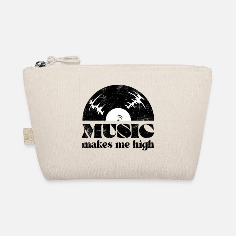Musik DJ Vinyl Retro Geschenk - Bio-Täschchen - Natur