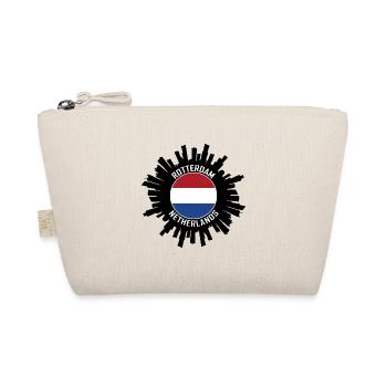 Rotterdam Skyline Netherlands Flag Travel Souvenir - Organic Pouch - nature - Front