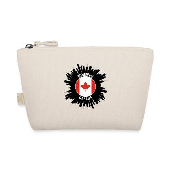 Winnipeg Skyline Canada Flag Travel Souvenir - Organic Pouch - nature - Front
