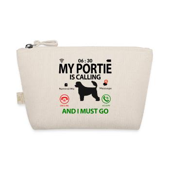 Portuguese Water Dog Portie PWD Sprüche Lustige - Bio-Täschchen - Natur - Vorne