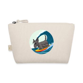 Scottish Terrier Dog Surfing Surfer Sea Waves - Organic Pouch - nature - Front