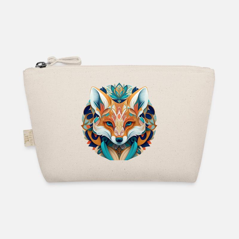 mysticcher Fuchs Mandala - Bio-Täschchen - Natur