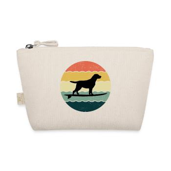 Labrador Retriever Dog Surfing Vintage Retro - Organic Pouch - nature - Front