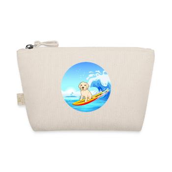 Labrador Retriever Dog Surfing Sea Waves - Organic Pouch - nature - Front