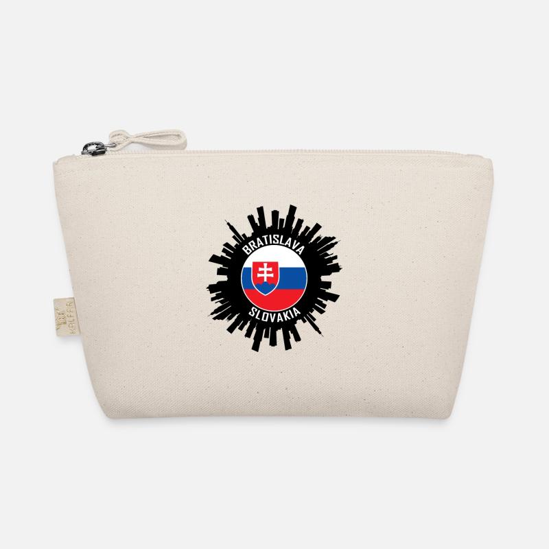 Bratislava Skyline Slowakei Flagge Reisesouvenir - Bio-Täschchen - Natur