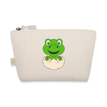 DINOSAURIER - DINO - EI - BABY - GEBURT - KIND - Bio-Täschchen - Natur - Vorne