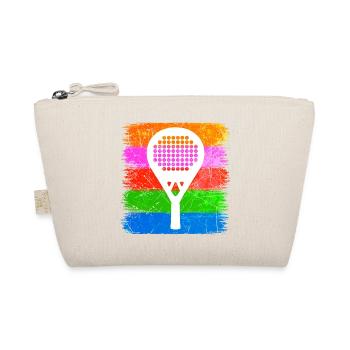Schläger Sportart Padelspiel Tennis Aufschlag - Bio-Täschchen - Natur - Vorne