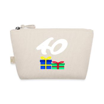 gratulieren, 40 Geschenke bunt - Bio-Täschchen - Natur - Vorne