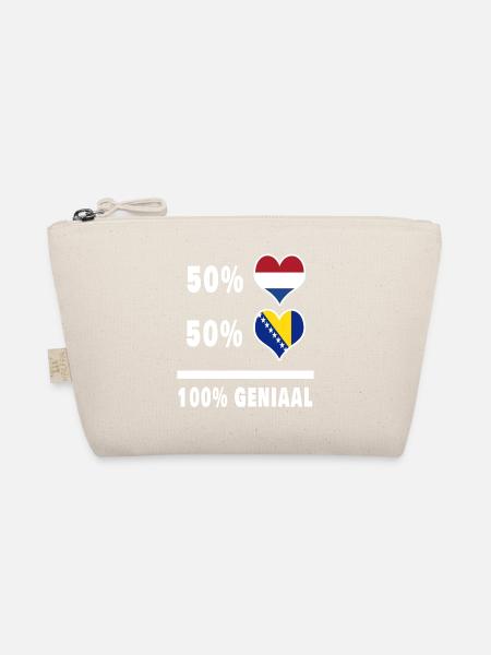 Bosnien und die Niederlande 100% Genius Flagge - Bio-Täschchen - Natur