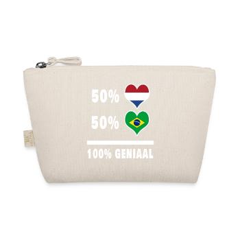 Brasilien und die Niederlande 100% Genius Flagge - Bio-Täschchen - Natur - Vorne
